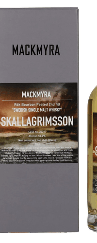 Mackmyra SKALLAGRIMSSON Roek Bourbon Peated Swedish Single Malt Whisky 52,2% Vol. 0,5l in Giftbox