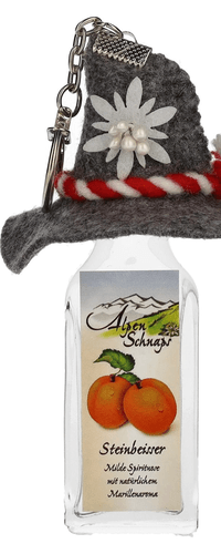 Nannerl Alpenschnaps STEINBEISSER Marille 35% Vol. 0,02l with felt hat