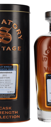Signatory Vintage BUNNAHABHAIN 9 Years Old Cask Strength 2012 64,8% Vol. 0,7l in Tinbox