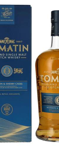 Tomatin 8 Years Old BOURBON & SHERRY CASKS GB 40% Vol. 1l in Giftbox