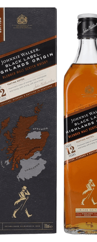 Johnnie Walker BLACK LABEL 12 Years Old HIGHLAND ORIGIN Limited Edition 42% Vol. 0,7l in Giftbox