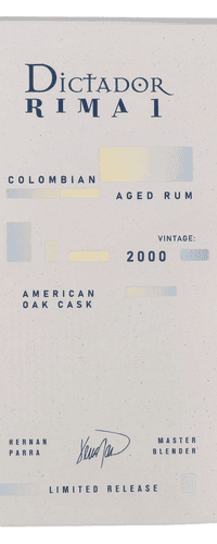 Dictador RIMA 1 22 Years Old AMERICAN OAK Cask Vintage 2000 43% Vol. 0,7l in Giftbox