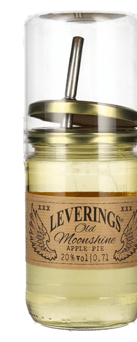 Leverings Old Moonshine Apple Pie Likoer 20% Vol. 0,7l with pourer