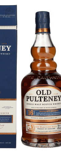Old Pulteney 16 Years Old Single Malt TRAVELLER'S EXCLUSIVE 43% Vol. 0,7l in Giftbox