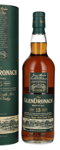 The GlenDronach 15 Years Old REVIVAL Highland Single Malt 46% Vol. 0,7l in Giftbox