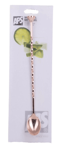 APS bar spoon with pestle stainless steel copper 28 cm