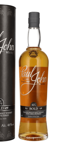 Paul John BOLD Peated Indian Single Malt Whisky 46% Vol. 0,7l in Giftbox