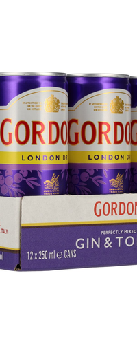 Gordon's London Dry Gin & Tonic 6,4% Vol. 12x0,25l Dosen