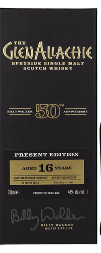 The GlenAllachie 16 Years Old 50th Anniversary PRESENT EDITION 2022 48% Vol. 0,7l in Giftbox
