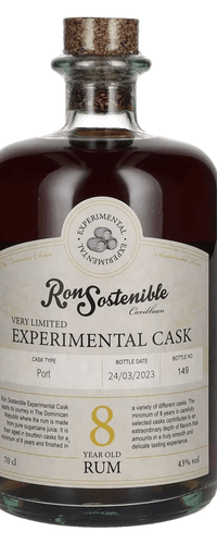Ron Sostenible 8 Years Old Experimental Port Cask 43% Vol. 0,7l