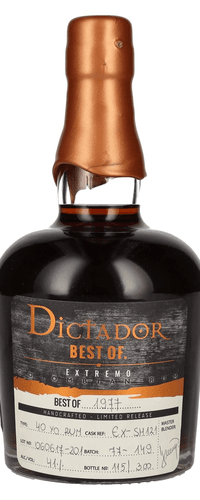 Dictador BEST OF 1977 EXTREMO Colombian Rum 40YO/060617EX-SH121 41% Vol. 0,7l