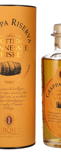 Sibona GRAPPA RISERVA botti da TENNESSEE WHISKEY 40% Vol. 0,5l in Giftbox