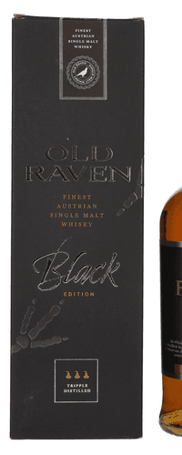 Old Raven Triple Distilled Single Malt Whisky Black Edition Fasstaerke 54% Vol. 0,7l in Giftbox