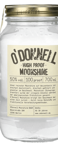 O'Donnell Moonshine HIGH PROOF Weizenbrand 50% Vol. 0,7l