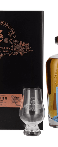 Signatory Vintage PORT ELLEN 35 Years Old 30th ANNIVERSARY 1982 55,1% Vol. 0,7l in Holzkiste with 2 glasses