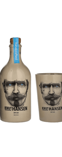 Knut Hansen Dry Gin 42% Vol. 0,5l in Giftbox with Keramiktasse