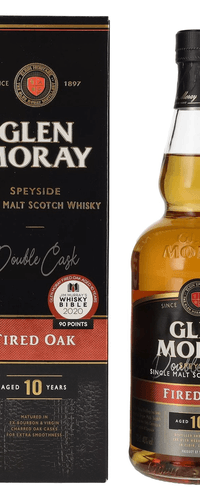 Glen Moray 10 Years Old Fired Oak Single Malt Scotch Whisky 40% Vol. 0,7l in Giftbox