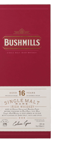 Bushmills 16 Years Old TRIPLE DISTILLED Single Malt Whiskey 40% Vol. 0,7l in Giftbox