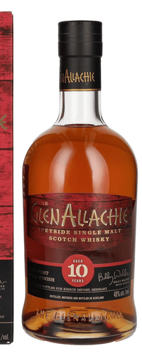 The GlenAllachie 10 Years Old RUBY PORT WOOD FINISH 48% Vol. 0,7l in Giftbox