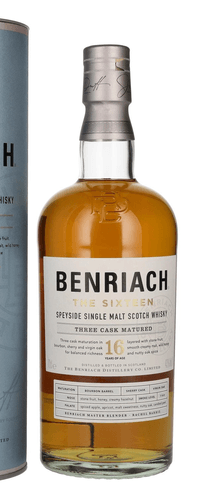 Benriach THE SIXTEEN Single Malt Three Cask Matured 43% Vol. 0,7l in Giftbox