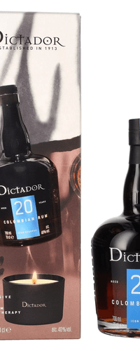 Dictador 20 Years Old ICON RESERVE Colombian Rum 40% Vol. 0,7l in Giftbox with Kerze
