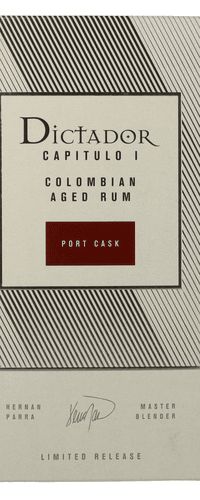 Dictador CAPITULO I 20 Years Old Port Cask Colombian Aged Rum 2000 43% Vol. 0,7l in Giftbox