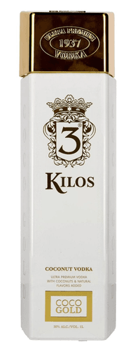 3 Kilos COCO GOLD Coconut Vodka 30% Vol. 1l