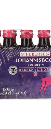 St. Hubertus JOHANNISBEER Tropfen Beeren-Likoer 15,3% Vol. 24x0,02l