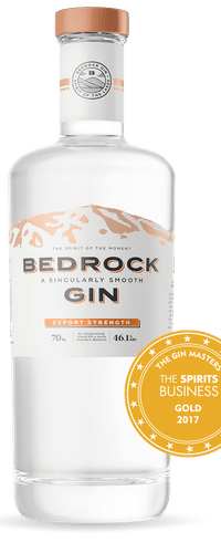 Bedrock Export Gin 70cl + Free Gin Glass!
