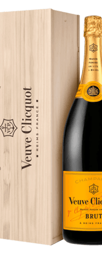 Veuve Clicquot Yellow Label Brut Champagne Jeroboam in Wooden Gift Box