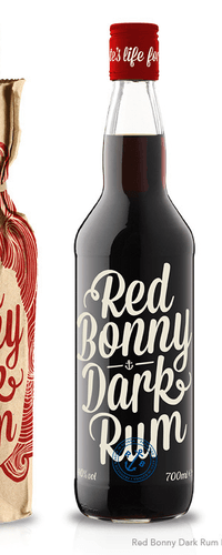 Red Bonny Dark Guyana Rum Bottle In Paper 0,70 ltr 40%