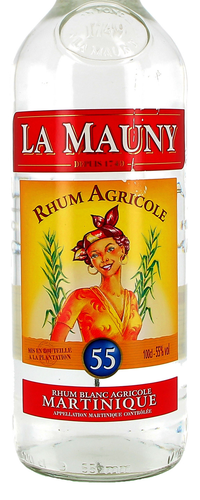 La Mauny Rhum Blanc Agricole Martinique 1,00 ltr 55%