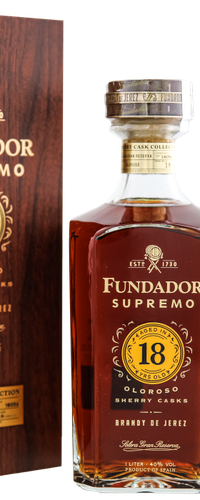 Fundador Supremo 18 Years Old Oloroso Sherry Casks Brandy de Jerez 1,00 ltr 40%
