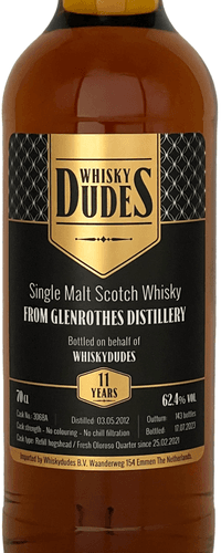 Glenrothes 11 Years Old 2012 Whiskydudes 0.70 ltr 62.4%