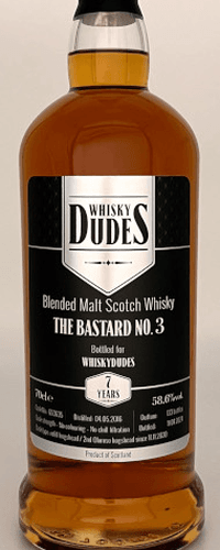 The Bastard No. 3 7 Years Old 2016 Whiskydudes 0,70 ltr 58,6%