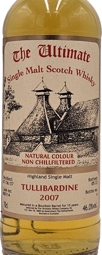 Tullibardine 15 Years Old 2007 The Ultimate Selection Cask 800114 0,70 ltr 46%