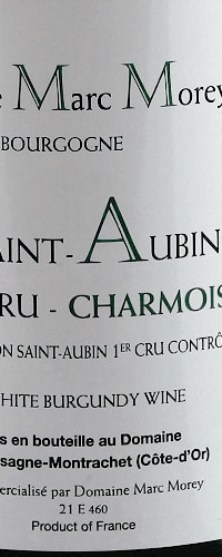St Aubin 1er Cru Le Charmois, Marc Morey 2018