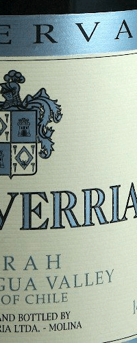 Viña Echeverria Syrah Gran Reserva, Rapel Valley