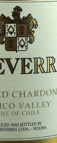 Viña Echeverria Unwooded Chardonnay Reserva