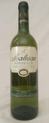 2006 - bordeaux - malesan fût de chêne