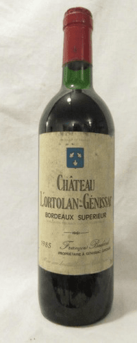1985 - bordeaux supérieur - château l'ortolan-génissac
