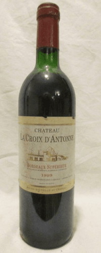 1989 - bordeaux supérieur - château la croix d'antonne (capsule sale)