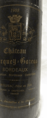 1988 - bordeaux - château pourquey cazeau