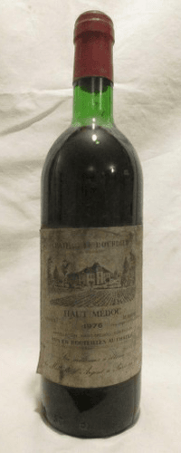 1976 - haut-médoc - château le bourdieu cru bourgeois (étiquette fragile b3)