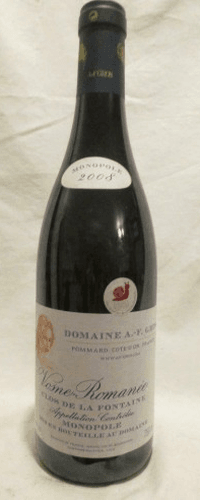 2008 - vosne-romanée - domaine a-f gros clos de la fontaine monopole