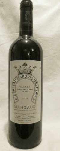 2004 - margaux - château marquis d'alesme becker grand cru classé