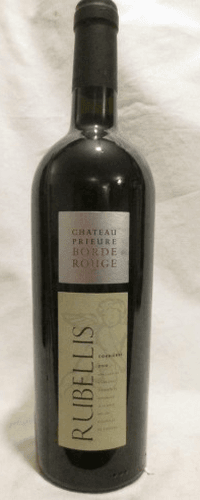2010 - corbières - château prieuré bordes rouge rubellis