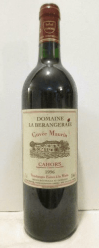 1996 - cahors - domaine de la bérangeraie cuvée maurin