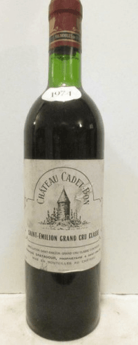 1974 - saint-émilion - château cadet-bon grand cru classé