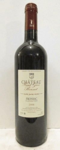 2008 - fronsac - château haut gros bonnet jeunes vignes